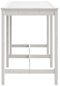 fehér tömör fenyőfa kerti asztal 159,5 x 82,5 x 110 cm