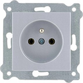 Exen Elektromos aljzat szimpla földelt E tĂpus EzĂŒst 241/10E