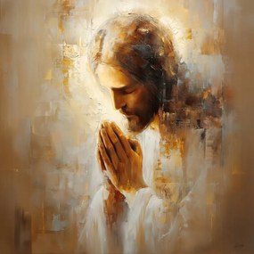 Canvas Vászonkép Jézus Krisztus Imádság Vallásos Művészet 80x80