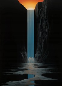 Poszter 13x18cm Fény vízesés