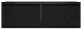 TV szekrény LED világítással fekete tölgyfa 75x35,5x25 cm