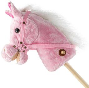 Baby Mix Hobby Horse hanggal és kerekekkel Rosierózsaszín, 95 x 23 x 23 cm