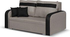 KONRAD Kétszemélyes kinyitható kanapé Bézs/fekete