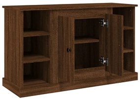 barna tölgy színű szerelt fa tálalószekrény 100x35,5x60 cm