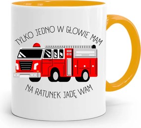 Sårga Bögre TƱzoltónak Csak Egy Van A Fejemben, fényképes nyomattal