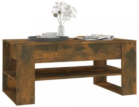 füstös tölgy színű szerelt fa dohányzóasztal 102 x 55 x 45 cm