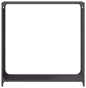 fekete hidegen hengerelt acél tűzifatároló 90x28x90 cm