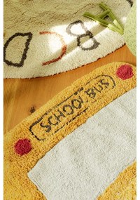 Okkersárga mosható-kézi szövésű pamut gyerek szőnyeg 90x130 cm School Bus – Lorena Canals