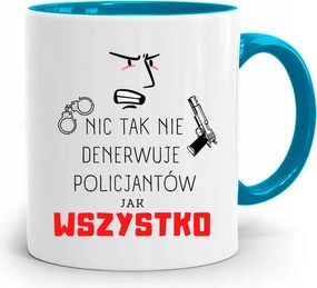 Kék Bögre Rendőrnek Igen Nem Idegesítő nyomott mintával