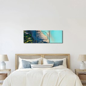 Kép - Kilátás a tóra (órával) (90x30 cm)