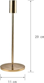 HIGHLIGHT gyertyatartó arany, 29 cm magas