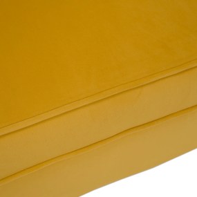 Kétszemélyes dizájn kanapé, sárga Velvet szövet/gold arany króm, EZIO TYP 2