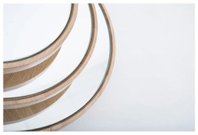 Look falitükör tömör tölgyfa kerettel, ⌀ 32 cm - Gazzda