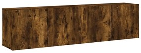2 db füstös tölgy színű fali TV-szekrény 80 x 30 x 41 cm