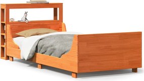 vidaXL viaszbarna tömör fenyőfa ágy matrac nélkül 90 x 190 cm