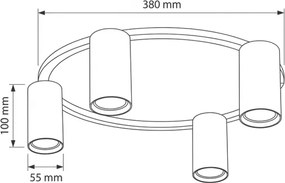 Brilagi - Mennyezeti lámpa SELE 4xGU10/30W/230V bézs