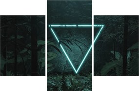 Kép - Neon háromszög a dzsungelben (90x60 cm)