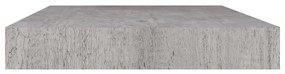 betonszürke MDF lebegő fali polc 50 x 23 x 3,8 cm