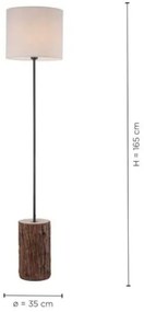 Leuchten Direkt 11234-79 - Állólámpa BARK 1xE27/40W/230V