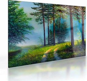 Üveg kép - Olajfestmény tájkép (70x50 cm)