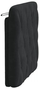fekete bársony fejtámla párna 90 cm