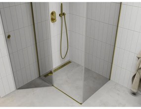 Mexen Roma zuhanykabin 80x100cm, 6mm-es üveg, arany profilú átlátszó üveg, 854-080-100-50-00
