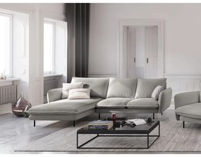 Vienna világosszürke sarokkanapé, bal oldali - Cosmopolitan Design