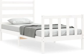vidaXL fehér tömör fenyőfa ágy matrac nélkül 100 x 200 cm