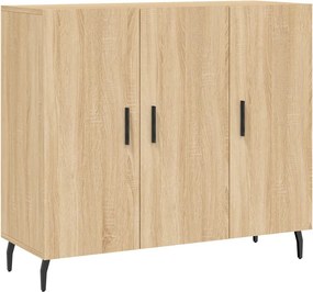 vidaXL sonoma tölgy színű szerelt fa tálalószekrény 90 x 34 x 80 cm