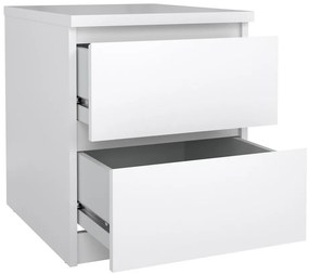 Simplicity III éjjeliszekrény, fehér fényes