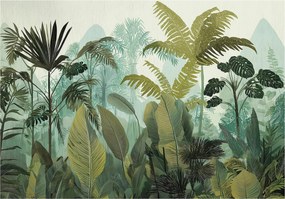 Fotótapéta Dzsungel Erdő Trópusi Levelek Falra Hálószoba Nappali 150x105