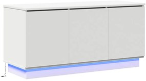 TV Szekrény Fehér 100x38x49 cm Mérnöki Fa