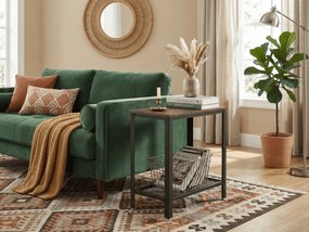 Tárolóasztal polccal TAYLOR 60x30 cm, rusztikus barna