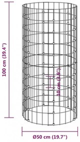 vidaXL horganyzott acél kerti komposztáló Ø50 x 100 cm