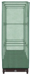 rattan megjelenésű magaságyás melegháztakaróval 120x40x123 cm