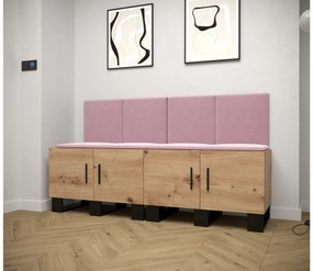 Előszobabútor Amanda 20 (artisan tölgy + rózsaszín). 1086029