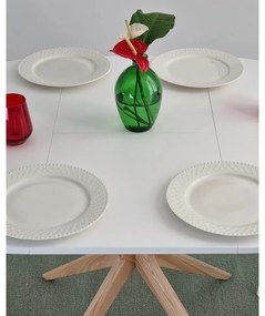 Kerek bővíthető étkezőasztal hosszabbító asztallappal ø 90 cm Jubi – Ragaba