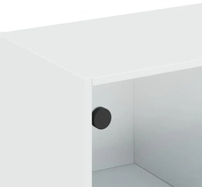 fehér faliszekrény üvegajtókkal 102 x 37 x 35 cm