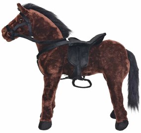 sötétbarna álló ló plüssjáték XXL