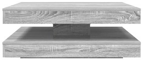 szürke sonoma dohányzóasztal 360 fokban forgatható 90x90x34,5cm