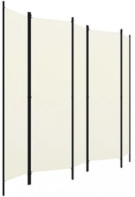 fehér 5 paneles paraván 250 x 180 cm