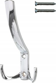 Akasztó 3 karos csavarozható polírozott króm fürdőszoba törölközőtartó