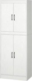 HOMCOM Konyhai Oldallánc Szekrény Segédkonyhai Bútor 4 Ajtóval és 5 Nyitott Polccal Étkezőbe és Nappaliba Modern Stílusban Tipping Jellemző 60x36x168