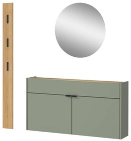 Zöld-natúr színű előszoba bútor Ameca – Germania