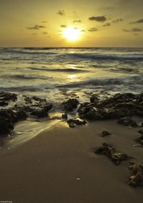 Poszter 21x29,7cm Naplemente a Palmachim strandon, Assaf Frank
