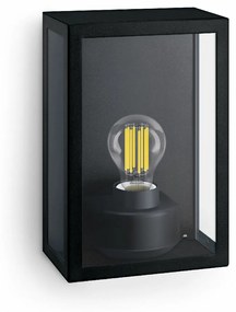 Philips Alzor kültéri fali lámpa E27 max. 25Wfényforrás nélkül, négyzet alakú, fekete