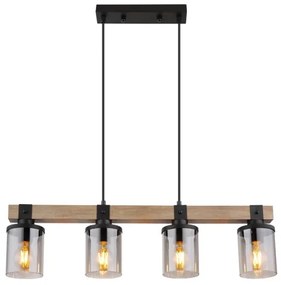 Brilagi - Kábeles függőlámpa VISTA 4xE27/60W/230V tölgy