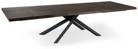 SPIKE modern bővíthető étkezőasztal - sötét tölgy/fekete - 200-300cm