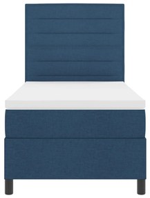 Boxspring ágy matraccal, kék, 100x200 cm szövet