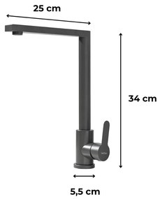 Valen mosogató csaptelep szürke